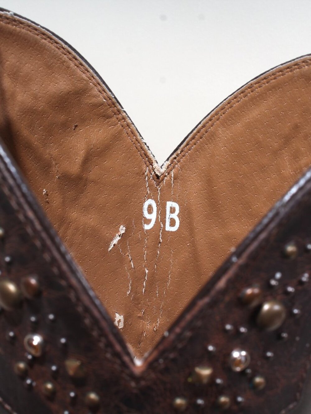 Ariat Women’s Studded Brown Leather Cowgirl Western Boots Size 9B - Picture 8 of 10